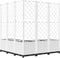 vidaXL - Plantenbak - met - latwerk - 120x120x136 - cm - polypropeen - wit