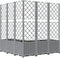 vidaXL - Plantenbak - met - latwerk - 120x120x136 - cm - polypropeen - lichtgrijs