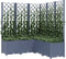 vidaXL - Plantenbak - met - latwerk - 120x120x136 - cm - polypropeen - donkergrijs