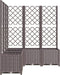 vidaXL - Plantenbak - met - latwerk - 120x120x136 - cm - polypropeen - bruin