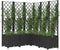 vidaXL - Plantenbak - met - latwerk - 120x120x136 - cm - polypropeen - zwart