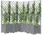 vidaXL - Plantenbak - met - latwerk - 120x120x136 - cm - polypropeen - lichtgrijs