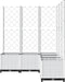 vidaXL - Plantenbak - met - latwerk - 120x120x136 - cm - polypropeen - wit
