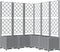 vidaXL - Plantenbak - met - latwerk - 120x120x136 - cm - polypropeen - lichtgrijs