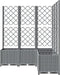 vidaXL - Plantenbak - met - latwerk - 120x120x136 - cm - polypropeen - lichtgrijs
