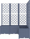 vidaXL - Plantenbak - met - latwerk - 120x120x136 - cm - polypropeen - donkergrijs