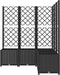 vidaXL - Plantenbak - met - latwerk - 120x120x136 - cm - polypropeen - zwart