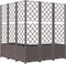 vidaXL - Plantenbak - met - latwerk - 120x120x136 - cm - polypropeen - bruin