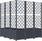 vidaXL - Plantenbak - met - latwerk - 120x120x136 - cm - polypropeen - donkergrijs