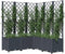 vidaXL - Plantenbak - met - latwerk - 120x120x136 - cm - polypropeen - donkergrijs