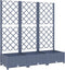 vidaXL - Plantenbak - met - latwerk - 120x40x121,5 - cm - polypropeen - donkergrijs
