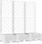 vidaXL - Plantenbak - met - latwerk - 120x40x121,5 - cm - polypropeen - wit