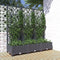 vidaXL - Plantenbak - met - latwerk - 120x40x121,5 - cm - polypropeen - donkergrijs