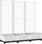 vidaXL - Plantenbak - met - latwerk - 120x40x121,5 - cm - polypropeen - wit