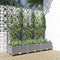 vidaXL - Plantenbak - met - latwerk - 120x40x121,5 - cm - polypropeen - lichtgrijs