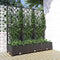 vidaXL - Plantenbak - met - latwerk - 120x40x121,5 - cm - polypropeen - zwart