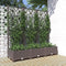 vidaXL - Plantenbak - met - latwerk - 120x40x121,5 - cm - polypropeen - bruin