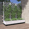 vidaXL - Plantenbak - met - latwerk - 120x40x121,5 - cm - polypropeen - wit