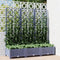 vidaXL - Plantenbak - met - latwerk - 120x40x121,5 - cm - polypropeen - donkergrijs