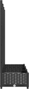 vidaXL - Plantenbak - met - latwerk - 120x40x121,5 - cm - polypropeen - zwart