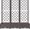 vidaXL - Plantenbak - met - latwerk - 120x40x121,5 - cm - polypropeen - bruin