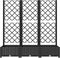 vidaXL - Plantenbak - met - latwerk - 120x40x121,5 - cm - polypropeen - zwart