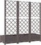 vidaXL - Plantenbak - met - latwerk - 120x40x121,5 - cm - polypropeen - bruin