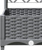 vidaXL - Plantenbak - met - latwerk - 120x40x121,5 - cm - polypropeen - lichtgrijs