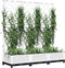 vidaXL - Plantenbak - met - latwerk - 120x40x121,5 - cm - polypropeen - wit