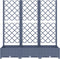 vidaXL - Plantenbak - met - latwerk - 120x40x121,5 - cm - polypropeen - donkergrijs