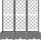 vidaXL - Plantenbak - met - latwerk - 120x40x121,5 - cm - polypropeen - lichtgrijs