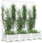 vidaXL - Plantenbak - met - latwerk - 120x40x121,5 - cm - polypropeen - wit