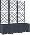 vidaXL - Plantenbak - met - latwerk - 120x40x136 - cm - polypropeen - donkergrijs