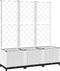 vidaXL - Plantenbak - met - latwerk - 120x40x136 - cm - polypropeen - wit