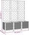 vidaXL - Plantenbak - met - latwerk - 120x40x136 - cm - polypropeen - wit