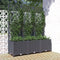 vidaXL - Plantenbak - met - latwerk - 120x40x136 - cm - polypropeen - donkergrijs