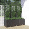 vidaXL - Plantenbak - met - latwerk - 120x40x136 - cm - polypropeen - zwart