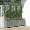 vidaXL - Plantenbak - met - latwerk - 120x40x136 - cm - polypropeen - lichtgrijs