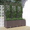 vidaXL - Plantenbak - met - latwerk - 120x40x136 - cm - polypropeen - bruin