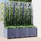 vidaXL - Plantenbak - met - latwerk - 120x40x136 - cm - polypropeen - donkergrijs