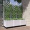 vidaXL - Plantenbak - met - latwerk - 120x40x136 - cm - polypropeen - wit