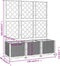 vidaXL - Plantenbak - met - latwerk - 120x40x136 - cm - polypropeen - zwart