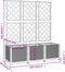 vidaXL - Plantenbak - met - latwerk - 120x40x136 - cm - polypropeen - donkergrijs