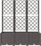 vidaXL - Plantenbak - met - latwerk - 120x40x136 - cm - polypropeen - bruin