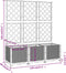 vidaXL - Plantenbak - met - latwerk - 120x40x136 - cm - polypropeen - wit