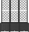 vidaXL - Plantenbak - met - latwerk - 120x40x136 - cm - polypropeen - zwart