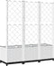 vidaXL - Plantenbak - met - latwerk - 120x40x136 - cm - polypropeen - wit