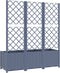 vidaXL - Plantenbak - met - latwerk - 120x40x136 - cm - polypropeen - donkergrijs