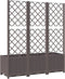 vidaXL - Plantenbak - met - latwerk - 120x40x136 - cm - polypropeen - bruin