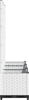 vidaXL - Plantenbak - met - latwerk - 120x40x136 - cm - polypropeen - wit